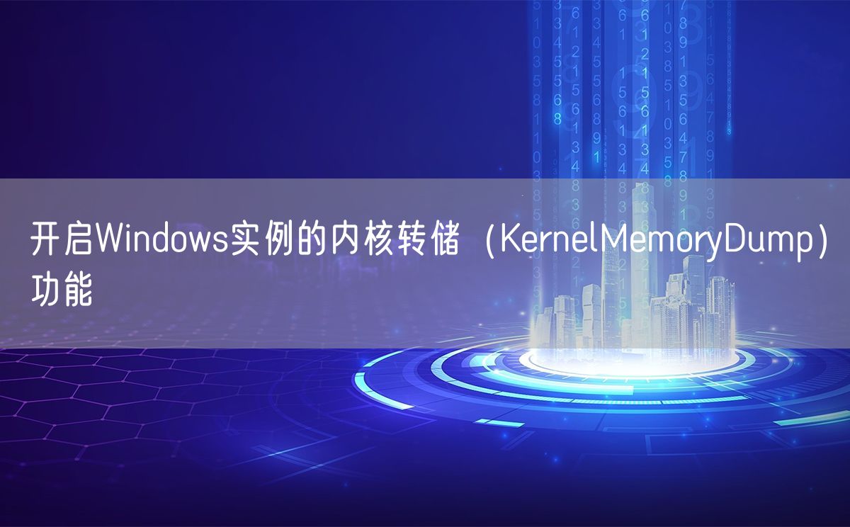 开启Windows实例的内核转储（KernelMemoryDump）功能