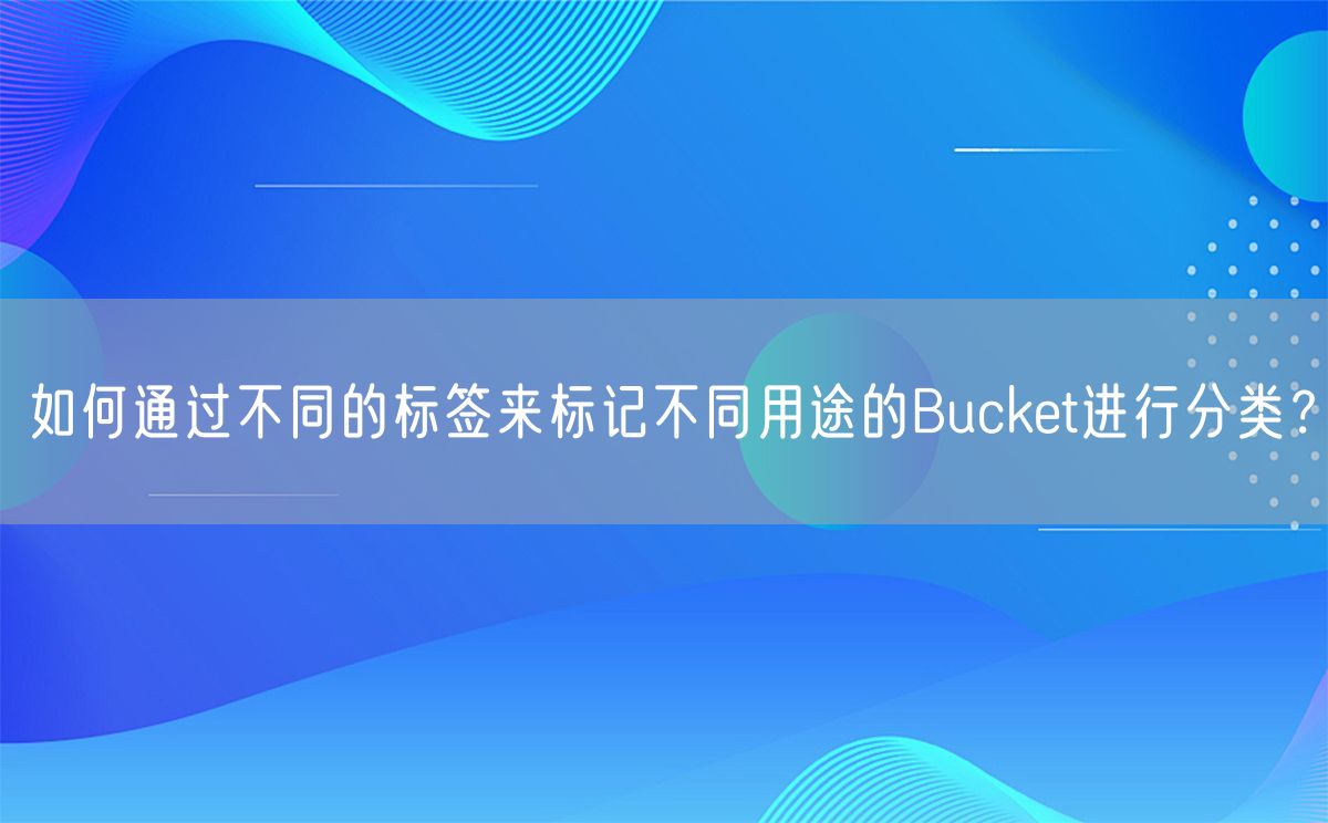 如何通过不同的标签来标记不同用途的Bucket进行分类？(图1)